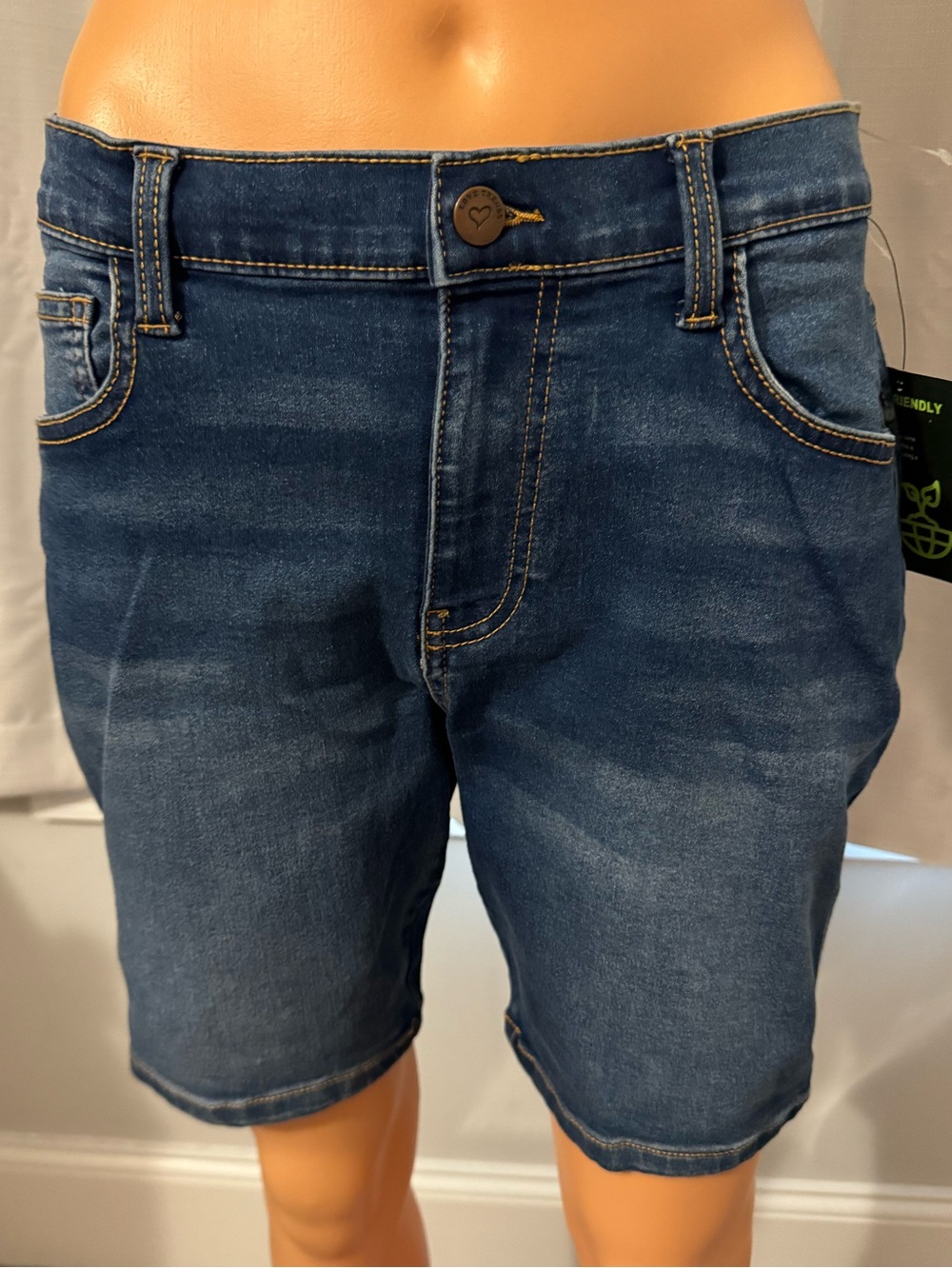 Cool Love Trends size XL blue denim Bermuda Jean shorts women new